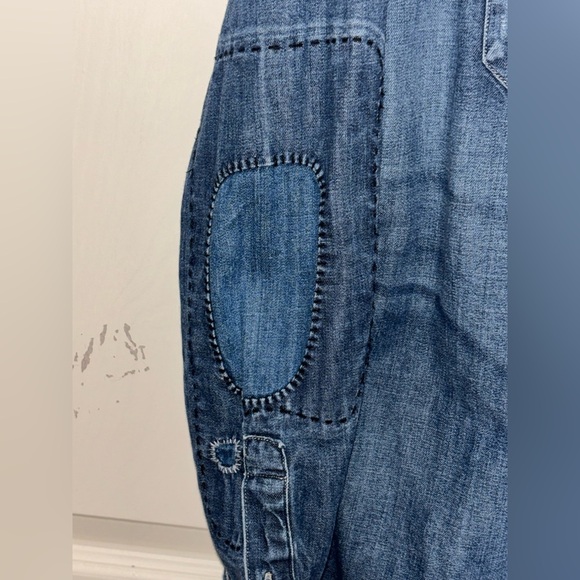 Levis Distressed, Patchwork, Denim Shirt Sz Medium Womens - Picture 10 of 12